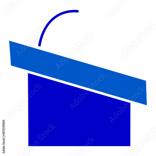 Podium lecture stand solid icon