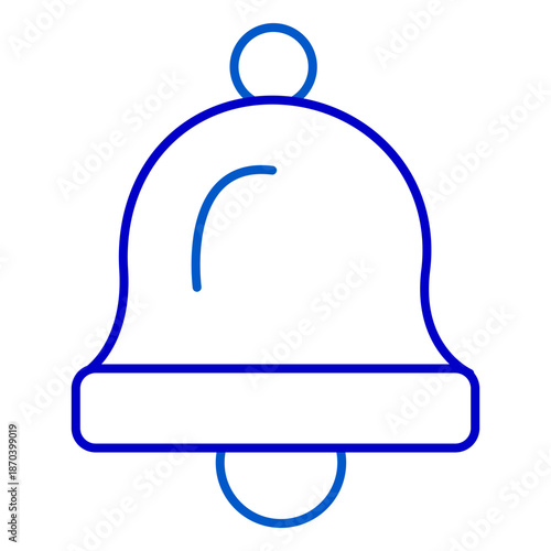 School bell alert line icon
