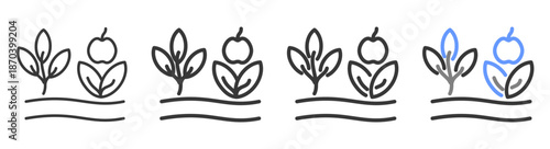 The Ultimate polyculture Styles with Variations Line of icon set vector illustration 