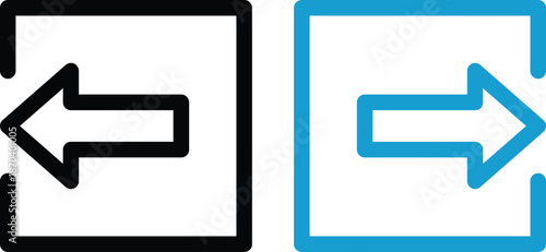 Login and logout icon set. Set of sign out, Sign in vector icon. Open and close door symbol.Website user logout and login isolated icon.