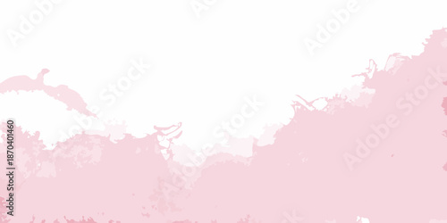 Abstract pink watercolor wash with soft edges and blurred shapes