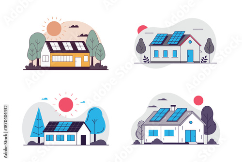 real estate hose icons set