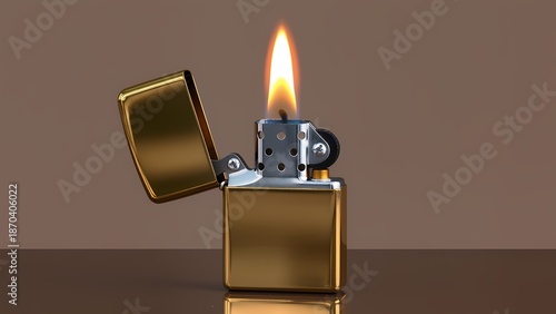 burning cigarette lighter