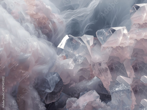 Ethereal Crystal Formation Emerging from Soft Clouds