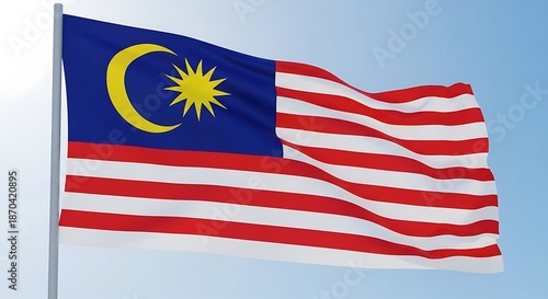 Malaysias Flag - Symbol of Unity, Independence, and National Pride.