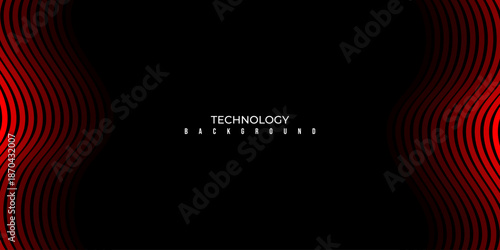 Abstract red Wavy Lines Technology Background. Modern Digital Flow Design. Cyber, Corporate, and Futuristic Concept Wallpaper