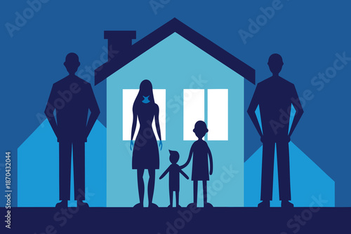family and house