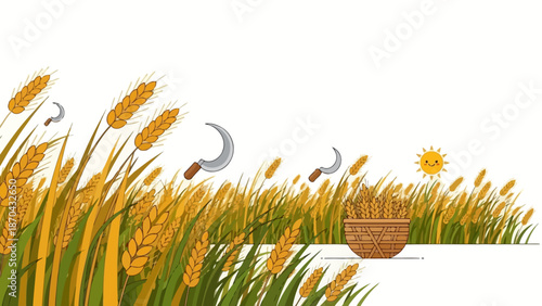 Golden Wheat Field Harvest