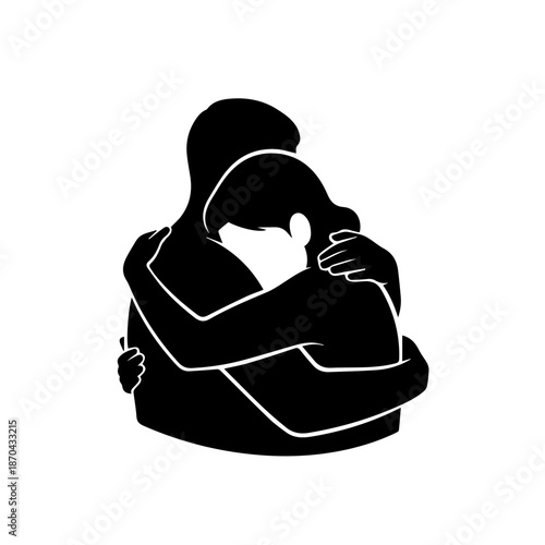 Valentine’s Day Family Love Silhouette