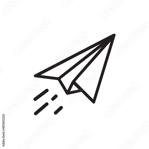 Paper plane fly outline icon. linear style sign for mobile concept and web design. Send message line vector icon. Symbol, logo illustration. Pixel perfect vector graphics