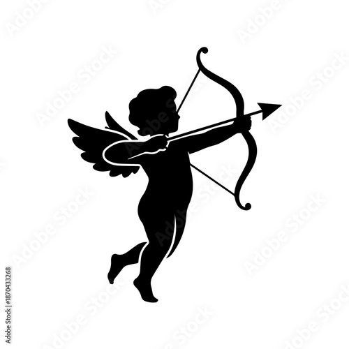 Valentine’s Day Cupid Silhouette Icon