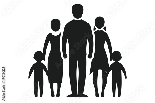 silhouette of family