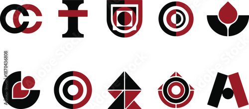 Collection of 10 minimalist sports and game icons vector illustration, flat design scalable graphic set for logos and branding. valentine's day