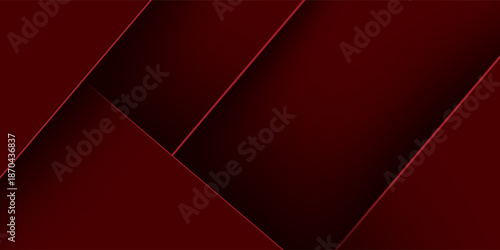 Abstract 3D background with dark red gradient illustration background with 3d look design. Overlap square with shadow and light pattern. Cool design and luxury. Eps10 vector