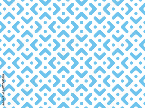 Abstract geometric pattern. A seamless vector background. White and blue ornament. Graphic modern pattern. Simple lattice graphic design