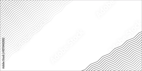 wavy zigzag lines. Black underlines wavy curve zig zag line pattern in abstract style, horizontal line eps 10.
