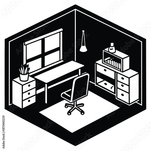 office manager room vector