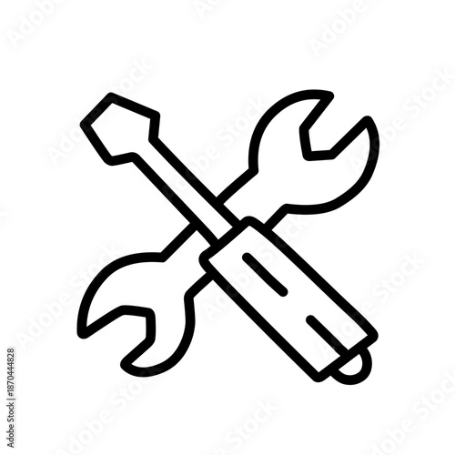 Labor day supplies outline on white background