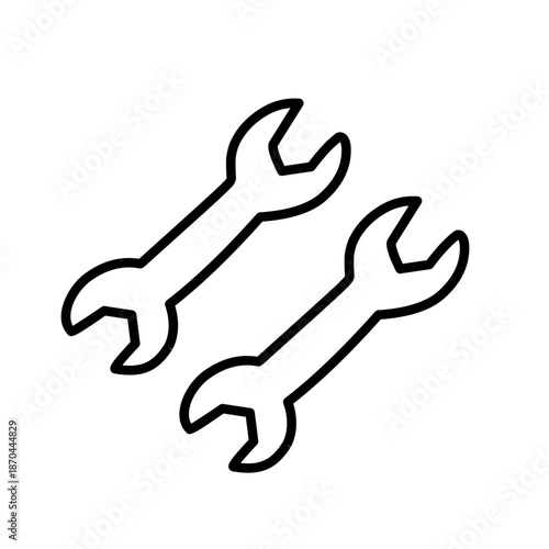 Labor day supplies outline on white background