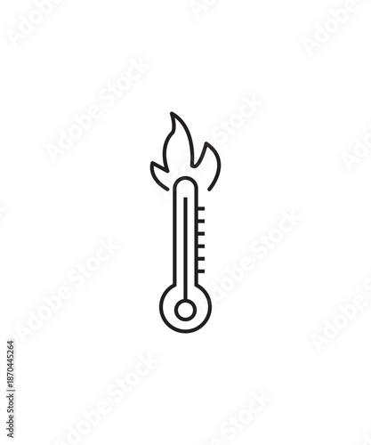thermometer icon, vector best line icon.