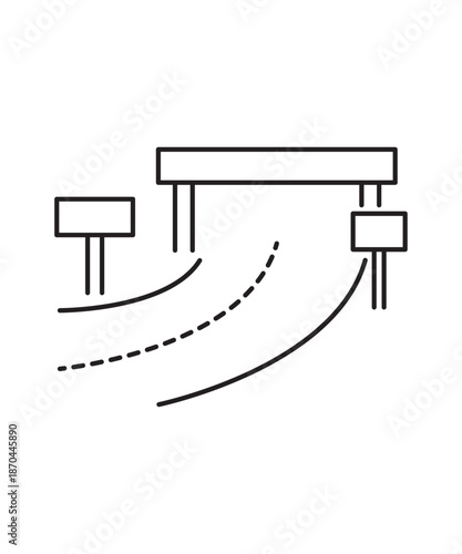 highway icon, vector best line icon.