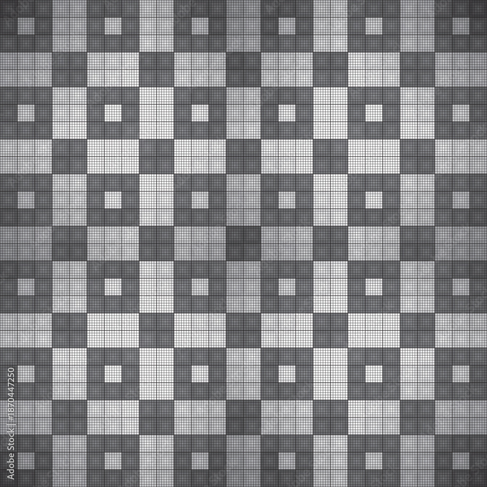 Fototapeta premium black and white square mosaic seamless pattern vector illustration