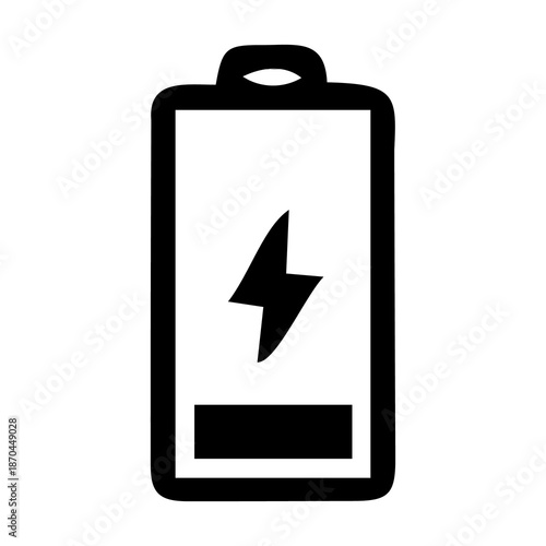Battery Icon – Power Level Energy Symbol Flat UI DesignPNG isolated on transparent background