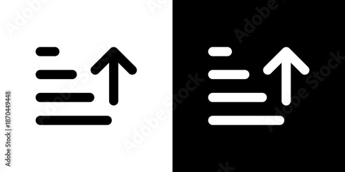 上矢印の昇順ソートアイコン（ベクター）