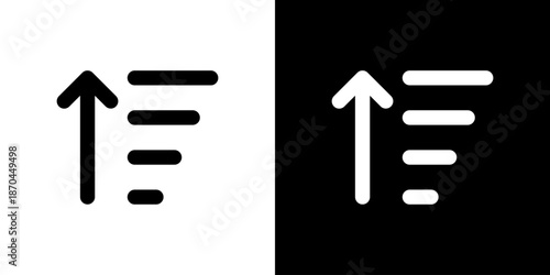 上矢印の昇順ソートアイコン（ベクター）