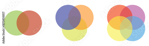 Modern isolated vector diagram icon set on white background. Graphical vector infographic diagram icon. Round 2,3,4 diagrams.  EPS 10. 