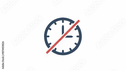 Free Download Clock with red diagonal line. - GFXLoad