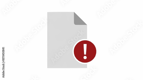 Error Document Warning Sign Icon.