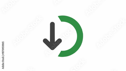 Green arrow rotate refresh symbol icon.