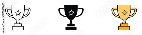 Trophy cup icon vector. success and award symbol. vector illustration.