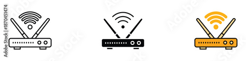 Wifi router icon vector. internet connection and digital communication symbol. vector illustration.