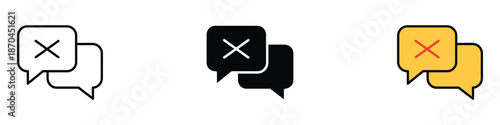 Disagreement icon vector. communication issues and deletion symbol. vector illustration.
