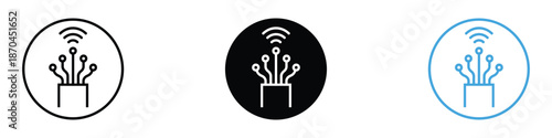 Fiber optic cable icon vector. modern internet connectivity symbol. vector illustration.
