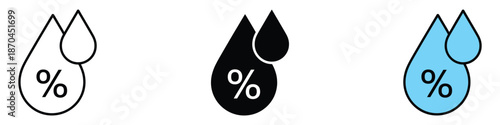 Humidity icon vector. weather condition, environmental data symbol. vector illustration.