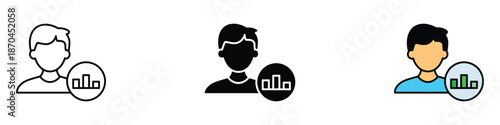 Personal assessment icon vector. data analysis and performance metrics symbol. vector illustration.