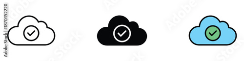 Saved to Drive  icon vector. successful synchronization and secure online services symbol. vector illustration.