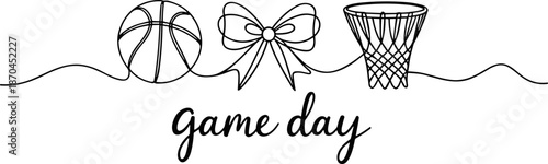 Game day SVG, Basketball svg, Basketball goal png, Basketball Mom svg, Coquette SVG