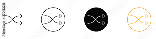Shuffle icon vector. random play and mixed order functionality symbol. vector illustration.