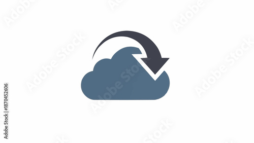 Cloud with download arrow symbol.