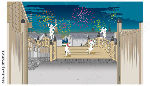 浮世絵　風景イメージイラスト2