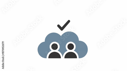 Two People Under Cloud Check.