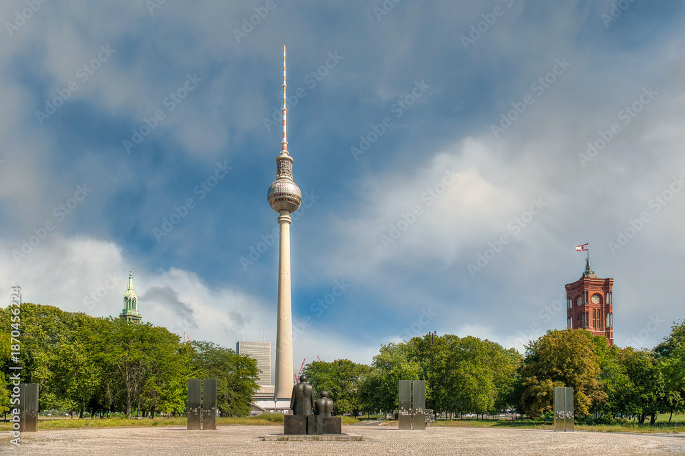 Naklejka premium Berlin is the capital of Germany and one of its sixteen federal states. It is located in northeastern Germany.