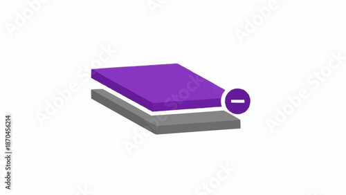 Purple mattress topper on bed.