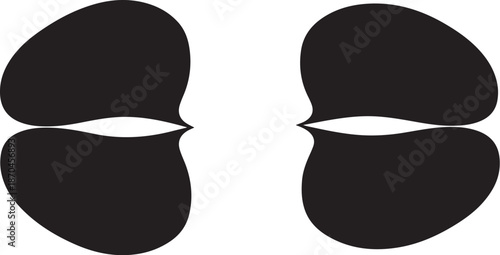 Black Sleep Mask for Eyes on White Background