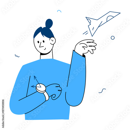 A hand drawn style illustration showing a timely launched product