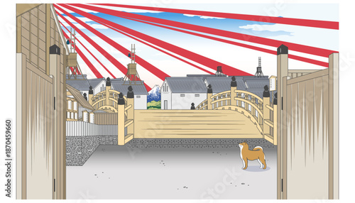 浮世絵　風景イメージイラスト1